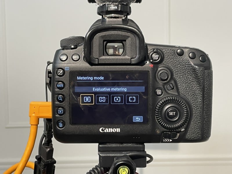 A Canon DSLR camera